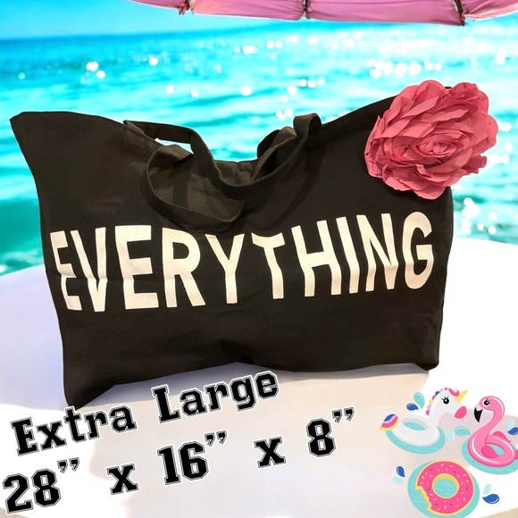 Handbags - 🌸XL Canvas Tote Bag/Flower
